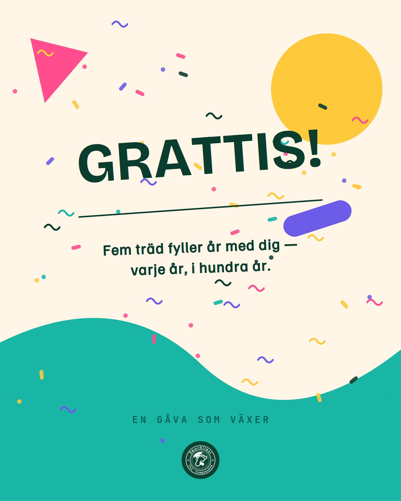 Gåvokort: Födelsedag — plantera träd i present