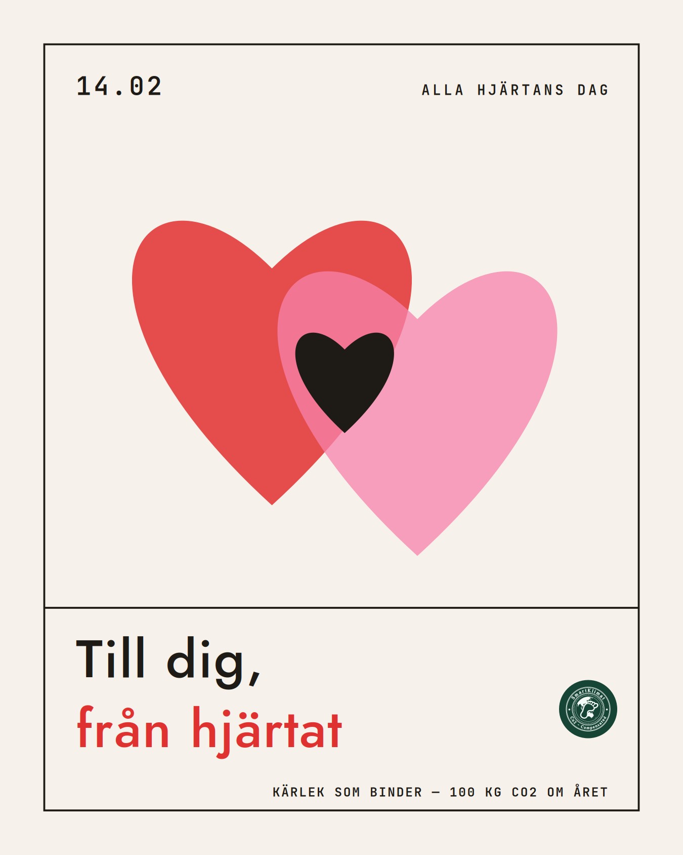 Gåvokort: Hjärtans — plantera träd i present